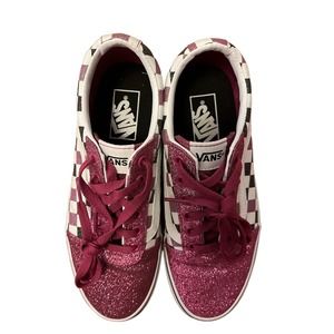 VANS Old Skool Classic Check Glitter Sneakers NWOT